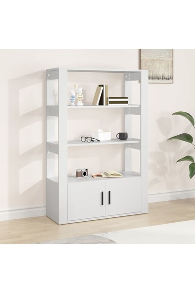 Concept Servantă, alb, 80x30x119,5 cm, lemn prelucrat