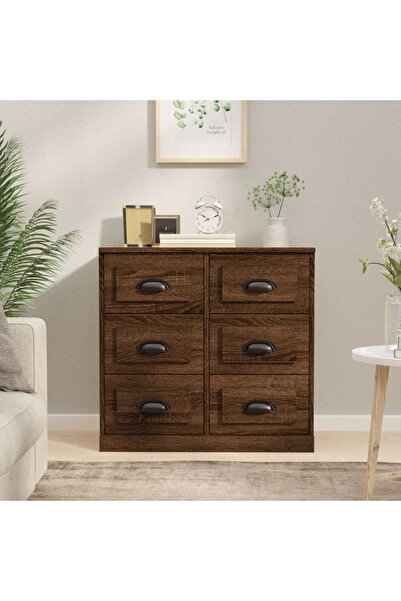 Concept Servantă, stejar maro, 70x35,5x67,5 cm, lemn prelucrat