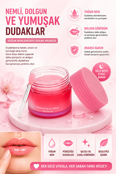 SETBEAUTY بلسم قناع العناية بالشفاه المرطب والمغذي والمرمم 20 مل