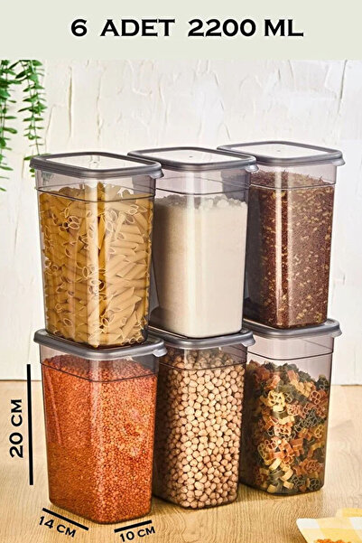 espashome Food Storage Container 6 Pieces / 2.2 Liters