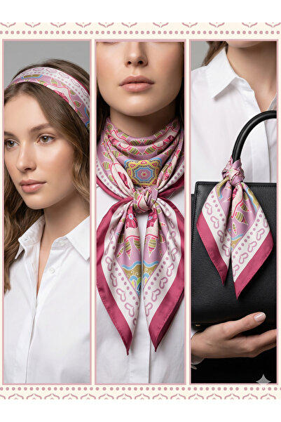 Zelayn Bandana cu model roz