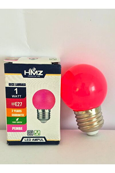 HMZ Renkli Dekoratif LED Ampul Gece Lambası (Mor, Pembe, Yeşil, Turuncu)