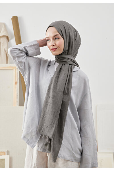Freshscarfs Cool Gray Bamboo Shawl