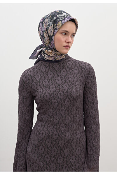 Freshscarfs Φουλάρι από βαμβάκι και βισκόζη με σχέδιο λεβάντας Judith