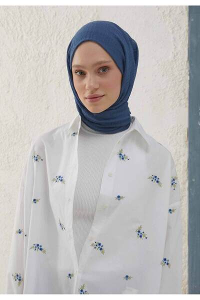 Freshscarfs Bürümcük Şal Koyu Mavi
