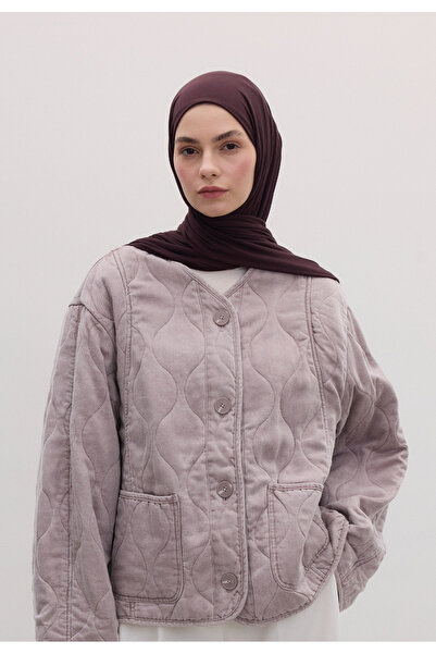 Freshscarfs Bambu Penye Şal Koyu Mor