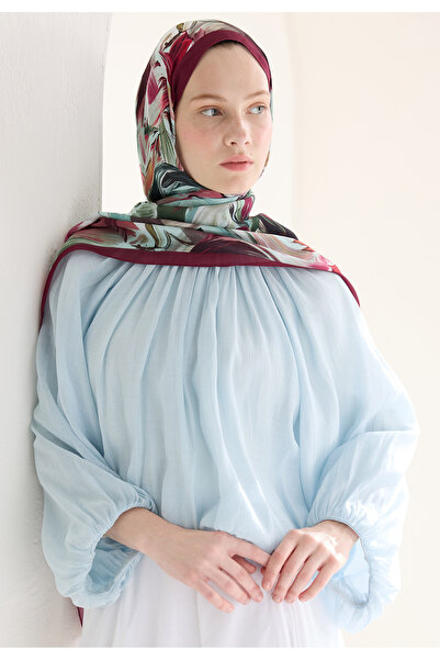 Freshscarfs Vanılla Blossom Floş Viskon Şal Mürdüm