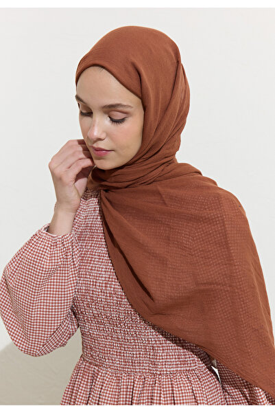 Freshscarfs Pamuklu Keten Şal Cinnamon Roll