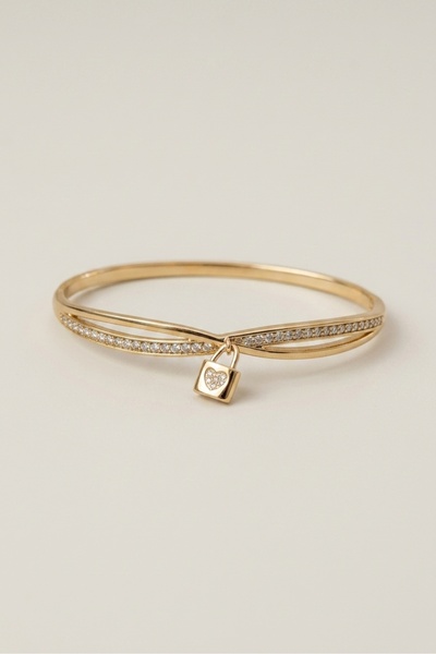 AYS Heartknot Zirkon Taşlı Altın Kaplama Kelepçe