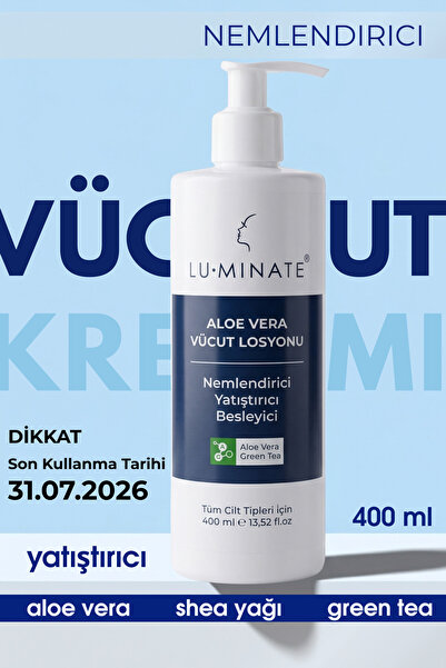 Luminate Vücut Losyonu Aloe Vera Shea Yağı Ve Çay Agacı Normal Ve Karma Ciltl...