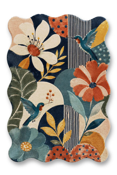Rugs Modern Halı SDT Şekil Tema Desenli Modern Dokuma Taban Dekoratif Halı sd...