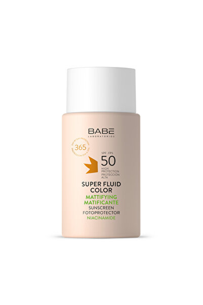 Babe Laboratorios Facial Sunscreen Mattifying Super Fluid Color Spf50 50ml - ...