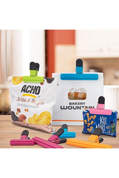 Arabest 6 Pack Chip Bag Clips, Large Bags Clip for Food Storage, Snack Clips ...