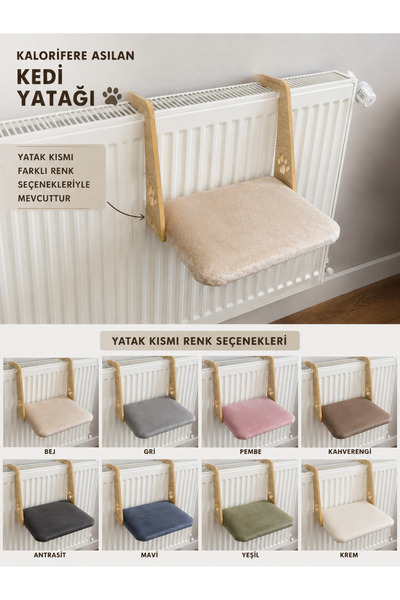 ETİKSTORE Kalorifere Asılan Kedi Yatağı & Petek Yatağı & Geniş Radyatör Yatak