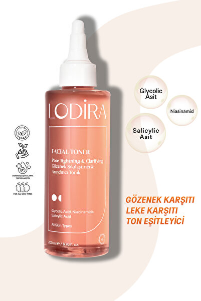 Lodira Cosmetic Gözenek Sıkılaştırıcı Leke Karşıtı Glikolik Asit Içerikli Ton...