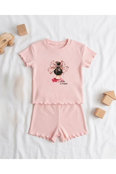 babykugu Summer Girls' and Baby's Top and Bottom Set