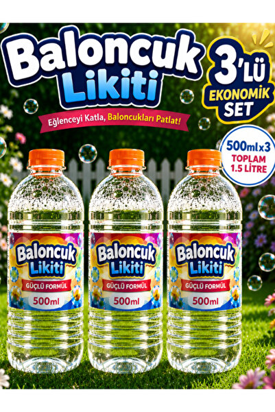 a v d a 500ml x 3 Adet Kaliteli Formül Baloncuk Sıvısı Likiti Köpük Tabancası...