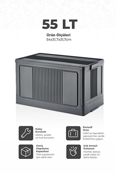 Kitchen Life Tekli İstiflenebilir Portatif Katlanabilir Çok Amaçlı Organizer ...