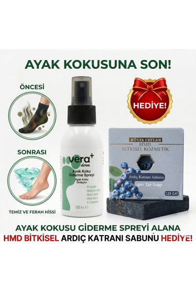 Vera Hmd Bitkisel Ayak Koku Önleyici Ayak Kokusu Spreyi 100 ml terleme Önleyi...