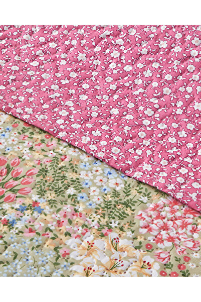 English Home Blossom Bouquet Çift Kişilik Çok Amaçlı Örtü 200x220 cm Pembe