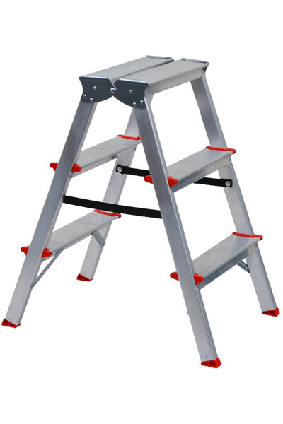 Evotools Scara Dubla din Aluminiu ETS 1167 - Inaltime platforma 65 cm Nr. Tre...