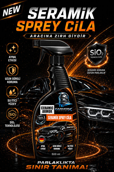 CARMORX Seramik Spray Cila | SiO₂ Teknolojisi | Hızlı Cila | 500 ml