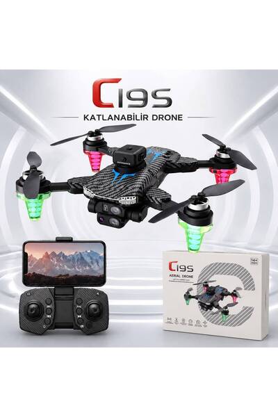 Aerial Freaks C19S Katlanabilir Kameralı Drone Akıllı Engel Algılama Özellikl...