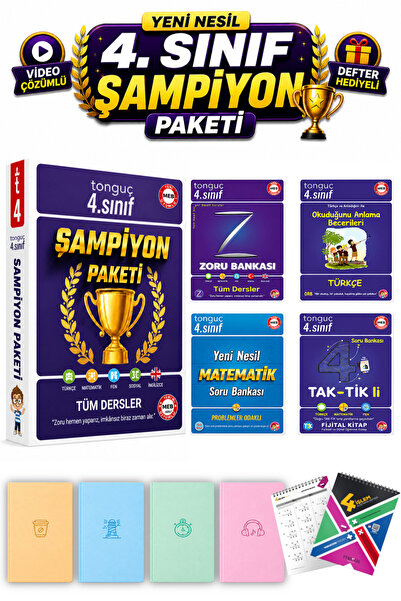 Tonguç Yayınları Tonguç 4. Sınıf Şampiyon Zoru Tüm dersler Set