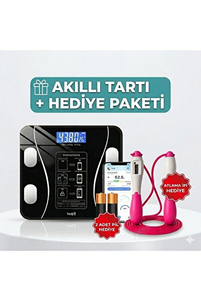 Smartness Techfit Yağ Ölçer Fonksiyonlu Akıllı Bluetooth Tartı Vücut Analizli...