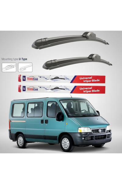 TEAMCAR Set ștergătoare Fiat Ducato 2002-2006 – Tip plat – Set față