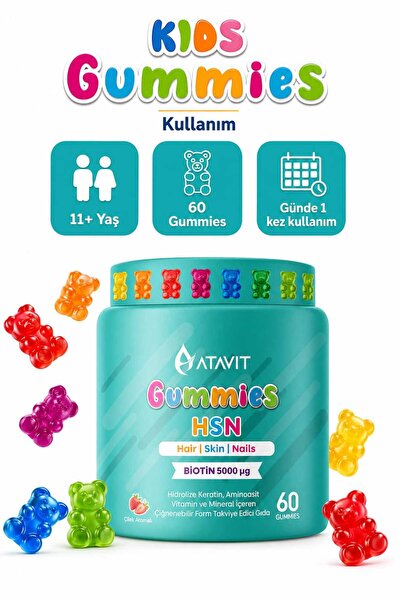 Atavit HSN ( SAÇ CİLT TIRNAK ) GUMMIES YETİŞKİN 60 ADET
