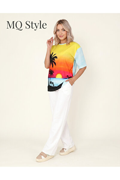 MQ Women's Summer Two-Piece Set Casual Comfortable Top with Short/Long Skirt ...