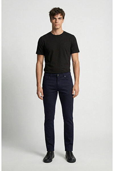 Network Lacivert Casual Pantolon