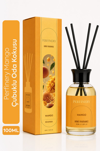 PERFINERY Mango Çubuklu Oda Kokusu, Kalıcı ve Tropikal Ortam Kokusu, 100 ml