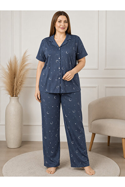 CHARME Mi̇lan Short Sleeved Buttoned Women's Pajama Set