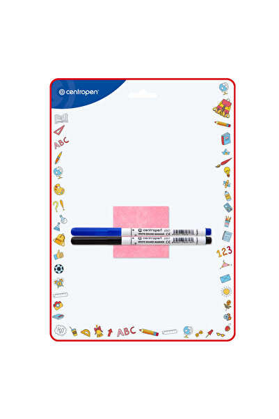 CENTROPEN Tablă școlară 2 fete + 2 markere pentru tablă albă 21 x 29.7 cm