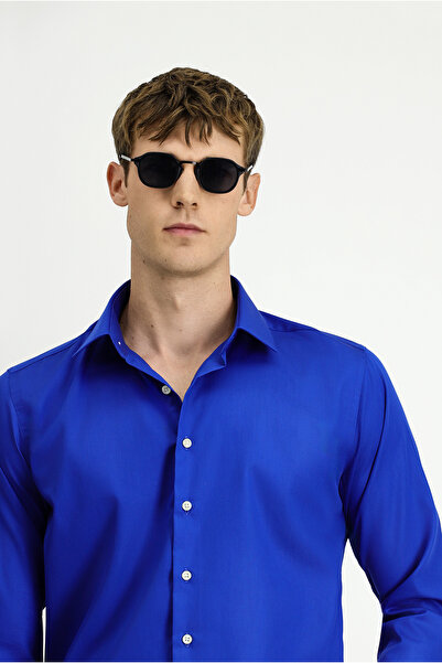 Kiğılı Дълъг ръкав Slim Fit Slim Cut Класическа памучна риза без гладене