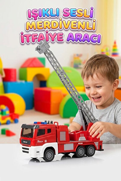 Tıfıl Toys 1:32 Ölçek Işıklı Sesli Merdivenli İtfaiye Aracı