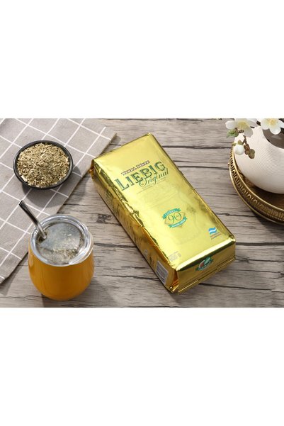 LIEBIG Yerba Mate Tea Premium - Low Dust (With Stems) - 500g