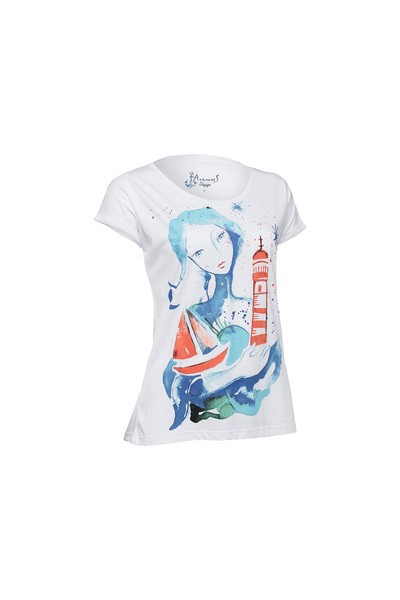 ANEMOSS Fenerci Girl White Women's T-Shirt
