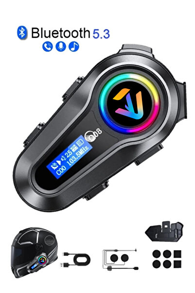 PREPARE Radyo Özellikli Kask Kulaklık Q-08P Su Geçirmez Bluetooth Motosiklet ...