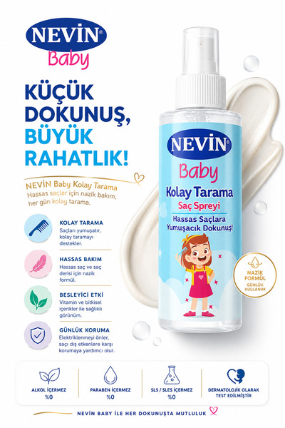 nevin Kolay Tarama Saç Spreyi Panthenol Özlü 200ml