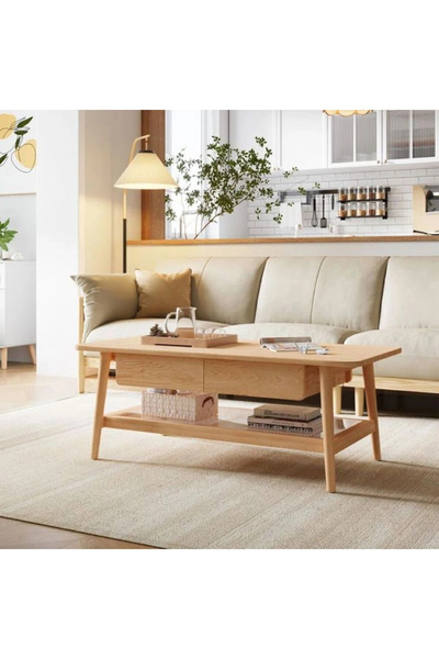 WoodenDecoration01 Nordic Hazeran Detaylı Orta Sehpa