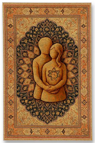 Rugs Modern Halı Sdt Orange Themed Men's and Women's Figure Patterned Woven B...