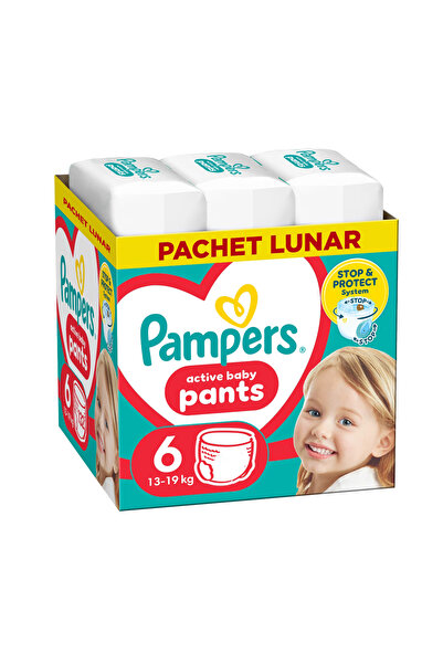 Pampers Scutece tip chiloțel XXL, cutie cu 6 pachete, 14-19 kg, 128 bucăți