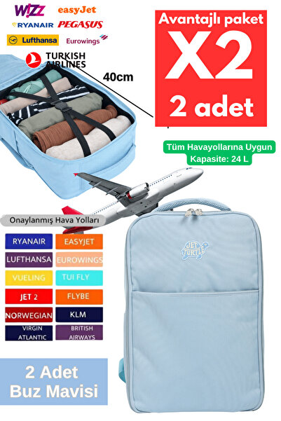 Jet Turtle Σακίδιο πλάτης ταξιδιού 40 εκ. Pegasus, Wizz Air, Ryanair, Χειραπο...