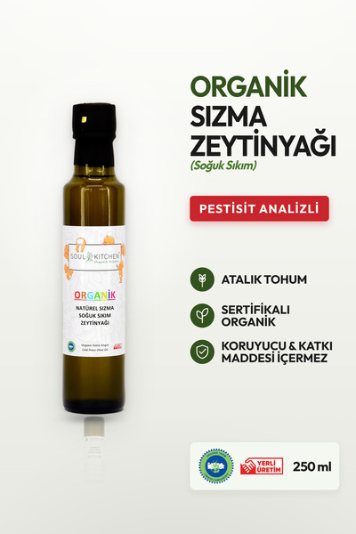 Soul Kitchen Organik Ürünler Organik Sertifikalı Natürel Sızma Zeytinyağı Soğ...