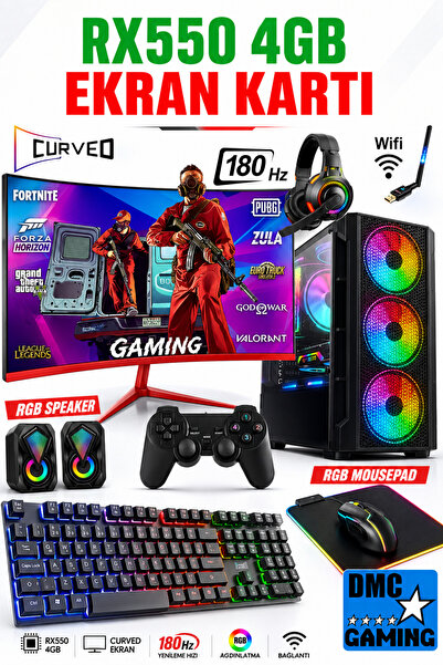 Dmc N144x (PUBG,GTA 5) I5 3470,16gb,500gb Hdd,256gb Ssd,4gb Rx550,24''180hz O...