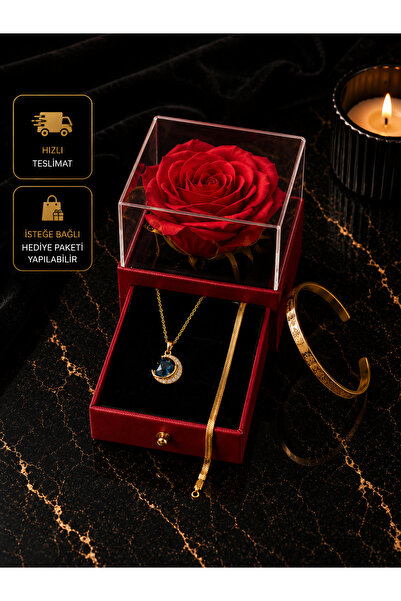 PURE BERRY GÖKYÜZÜ-AYETEL KÜRSİ BİLEKLİK-İTALYAN BİLEKLİK ÇELİK SETİ DOĞUM GÜ...