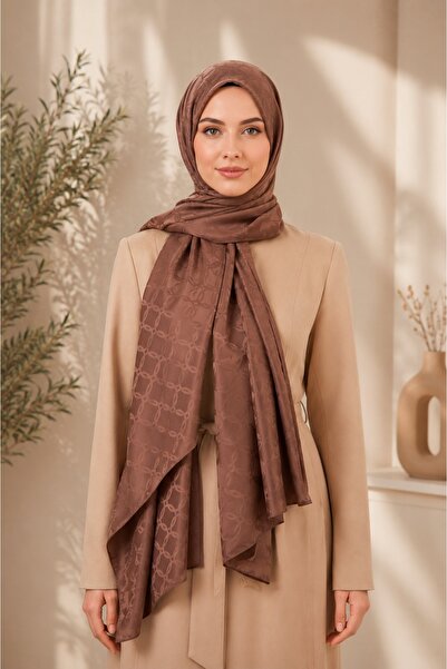 MİRSOY SCARF Lina Desen Kaymaz jakarlı Şal